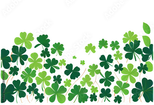 set vector illustration of green clover leaf isolate background