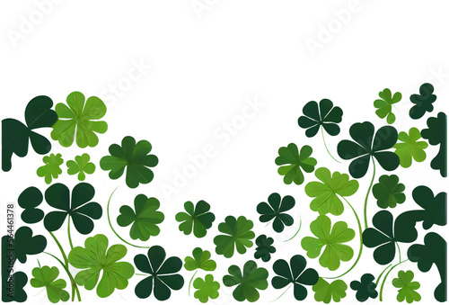 set vector illustration of green clover leaf isolate background