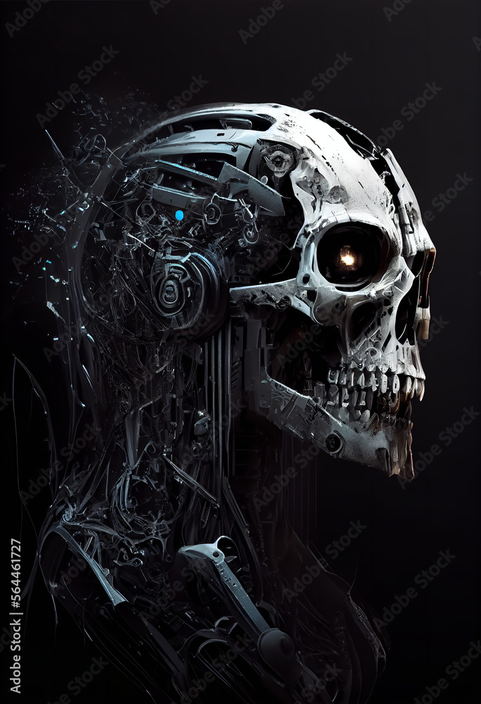 cyberpunk robot Generative AI cyberpunk robot Generative AI