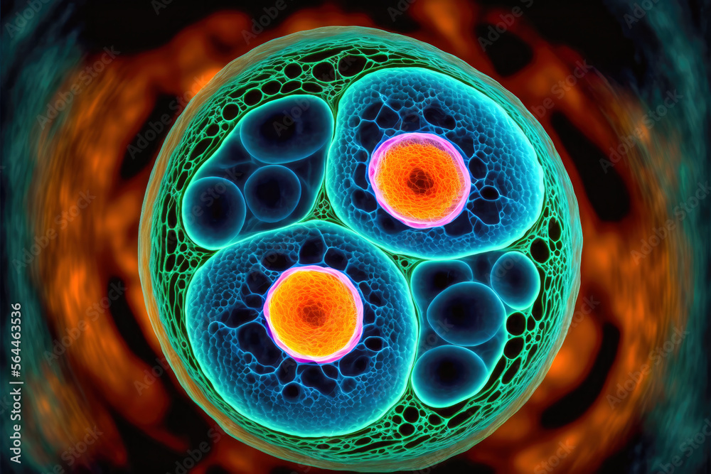 Cell Division Under Microscope Abstract Background, In Vitro Concept ...