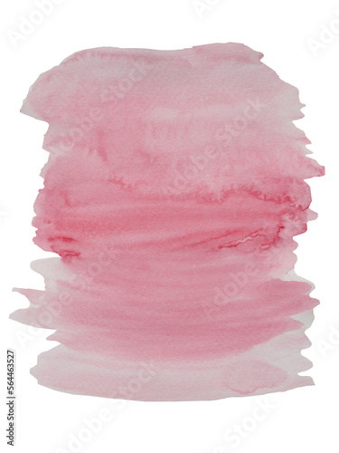 Watercolor stroke and spray on white paper , Abstract background by hand drawn red and pink color liquid drip isolated on white background