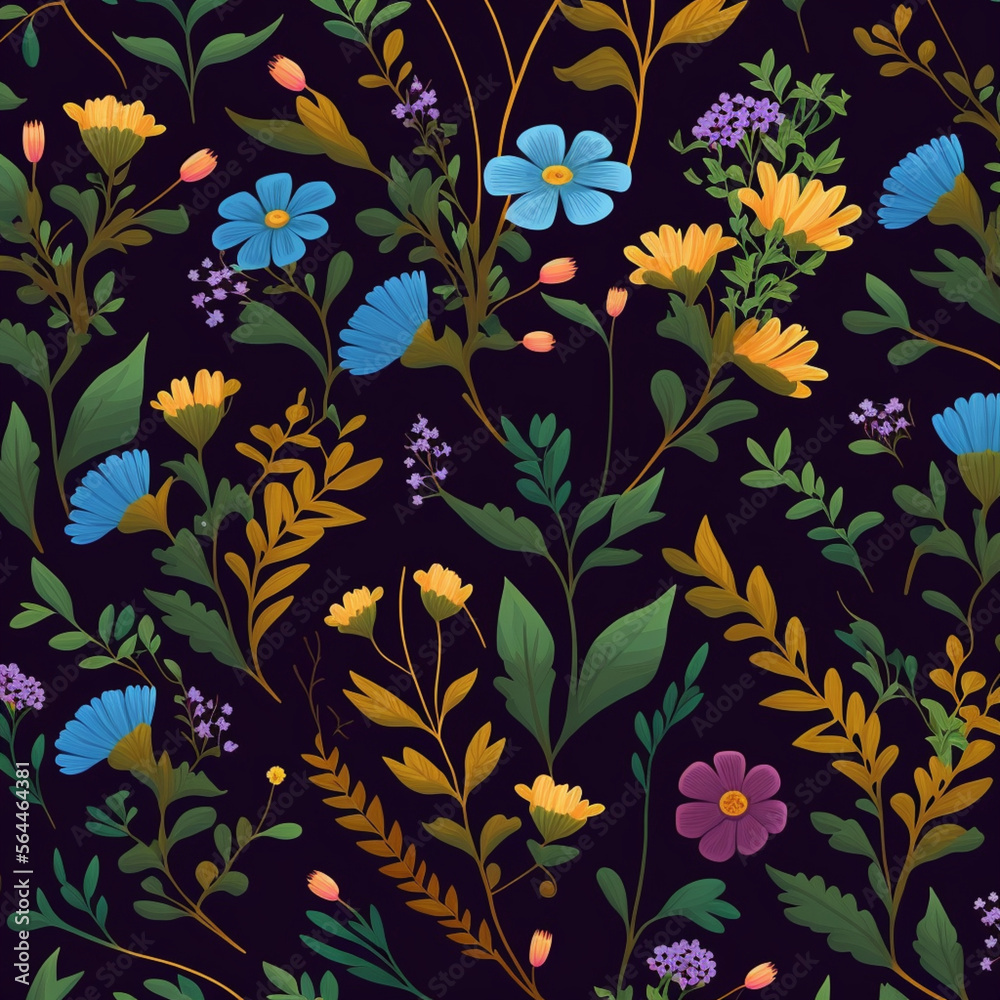 Ditsy floral pattern made by generative ai Ditsy floral pattern made by generative ai