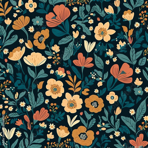 Ditsy floral pattern made by generative ai