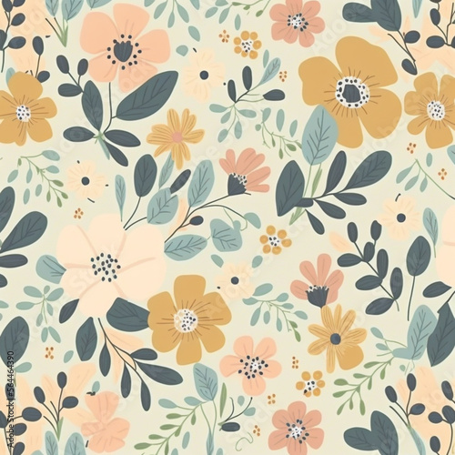 Ditsy floral pattern made by generative ai
