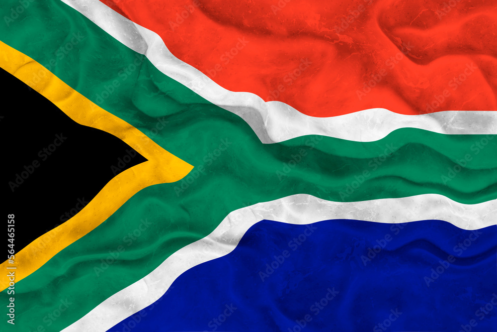 Obraz premium National flag of South Africa. Background with flag of South Africa