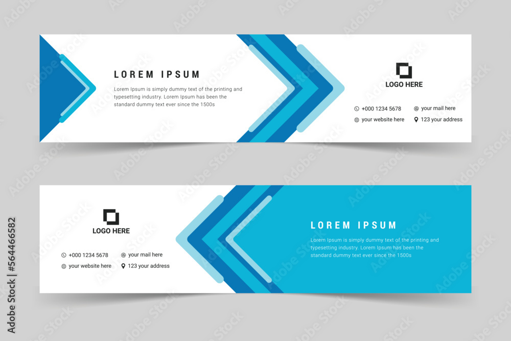 Business webinar horizontal banner template design. Usable for banner, cover, and header.
