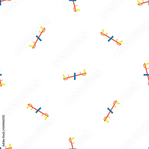 Kid see saw pattern seamless background texture repeat wallpaper geometric vector