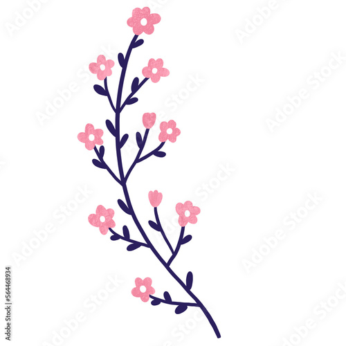 Flower blooming in the spring season clipart.