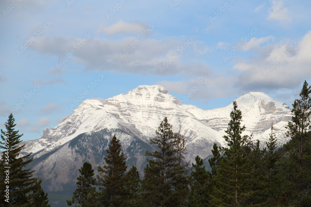 snow covered mountain, Banff National Park, Alberta