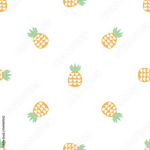Love pineapple pattern seamless background texture repeat wallpaper geometric vector