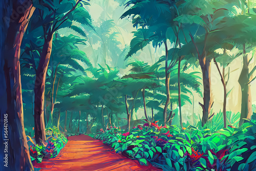 tropical forest AI generated