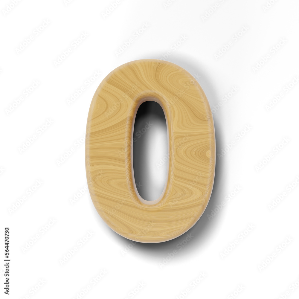 3D wooden number isolated on transparent background 3D wooden number isolated on transparent background