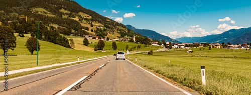 Beautiful alpine summer view near Piesendorf, Zell am See, Pinzgau, Salzburg, Austria photo