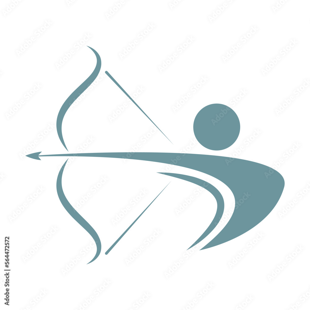 Fototapeta premium Archery icon logo design