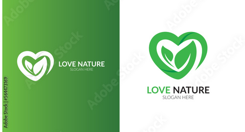 Love Nature vector logo design fully editable high quality.