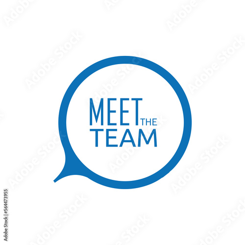 Meet the team on white background	