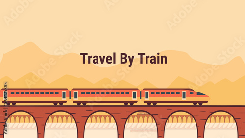 Train Travelling illustration, Vacation, Tour
