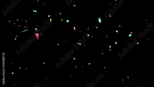 축하 파티클 04 (슬로우 버전) / 04 Confetti (Basic / Slow motion)