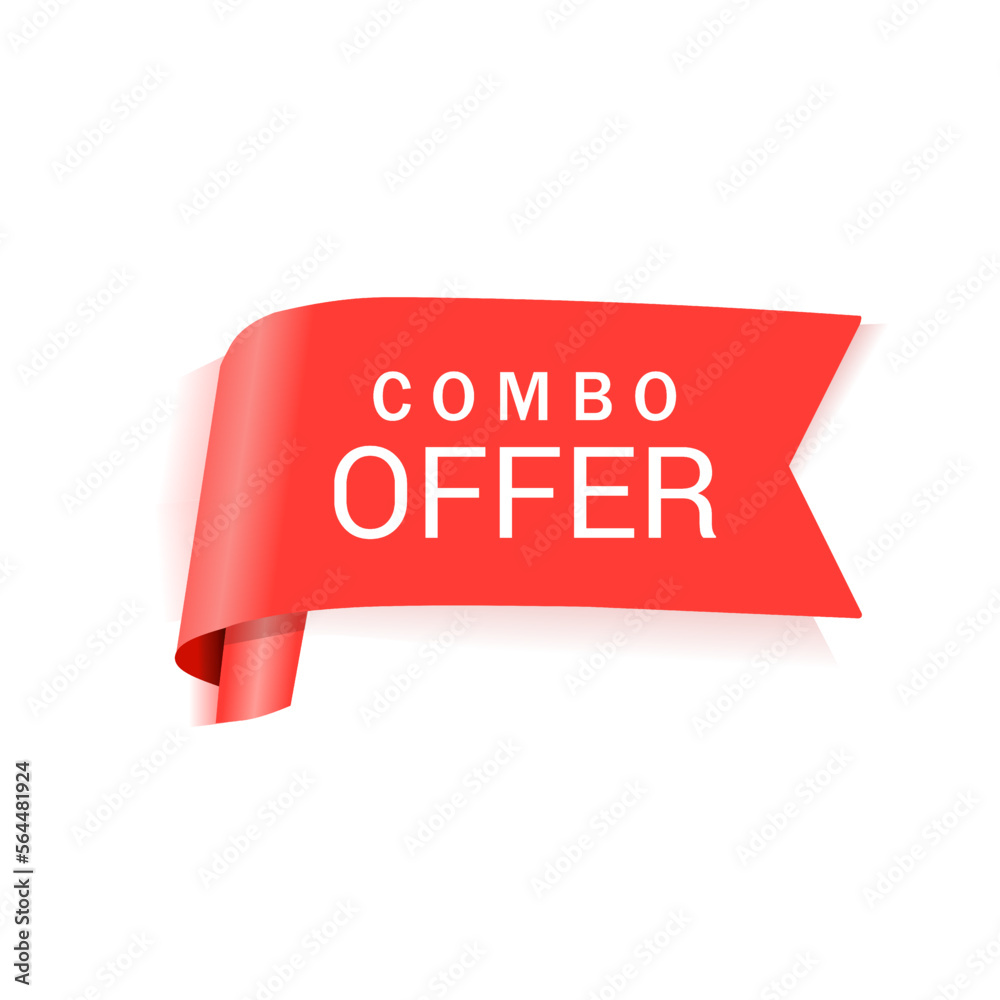 Combo offer banner design. Combo offer label or sticker icon