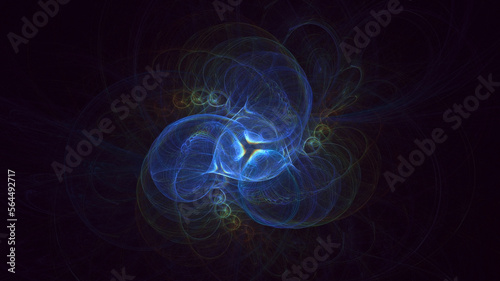 3D rendering abstract colorful fractal light background