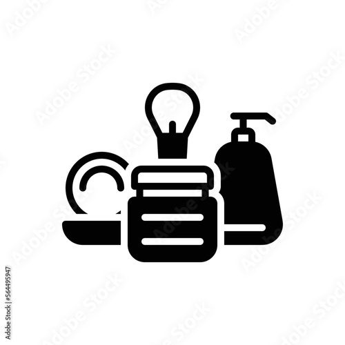 Black solid icon for diverse