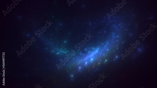 3D rendering abstract multicolor fractal light background