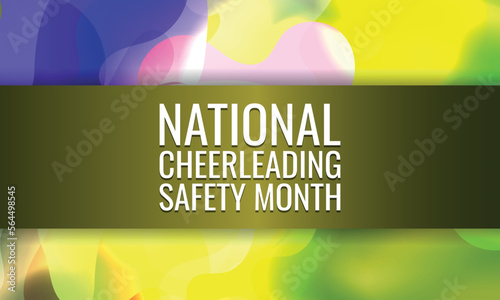National Cheerleading Safety Month. Design suitable for greeting card poster and banner