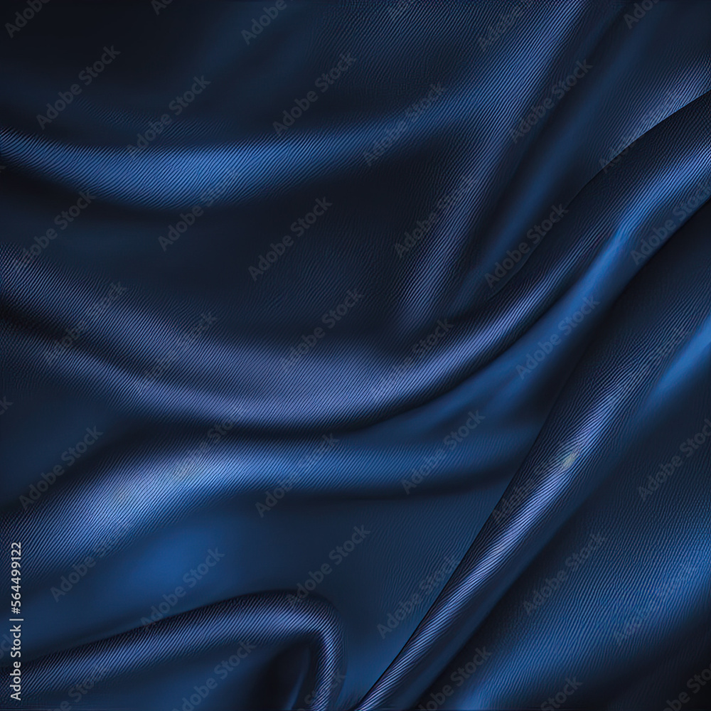 Fototapeta premium Blue silk fabric background