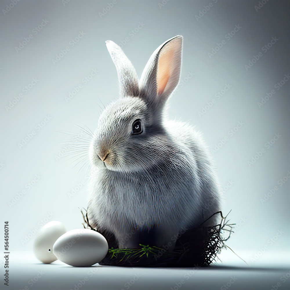 Easter Bunny generative ai illustration