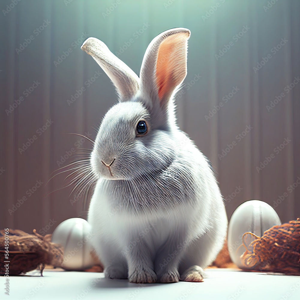 Easter Bunny generative ai illustration