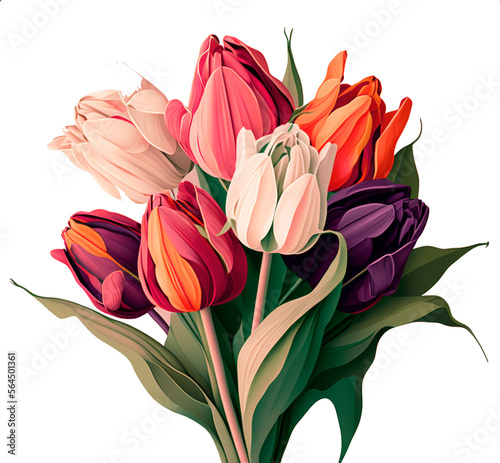 bouquet of tulips #564501361