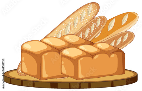 Baguette and brioche bread