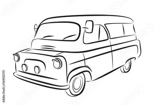 The Symbol of the passenger old bus.