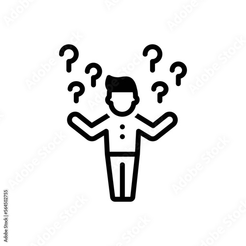 Black solid icon for problems