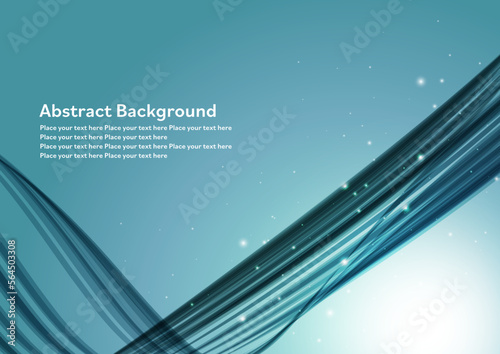 青緑系ウェーブライン