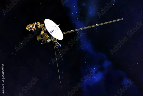 Space probe in deep space. Elements of this image furnished by NASA photo
