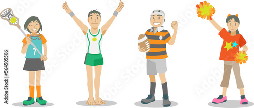 運動部で活躍する学生たち