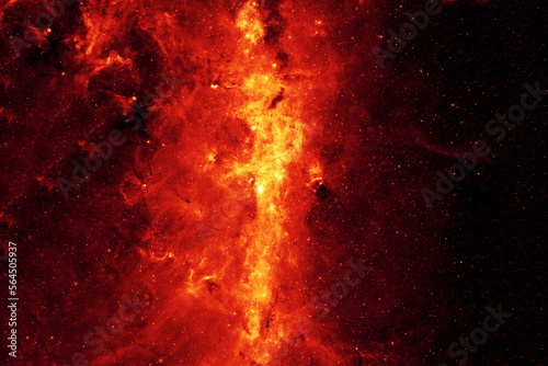 Beautiful red space nebula. Elements of this image furnished by NASA