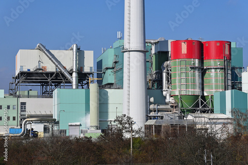 Technological equipment of waste incineration plant in Brno, Czech Republic