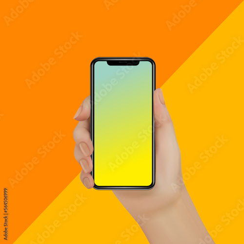 Phone mobile hand vector