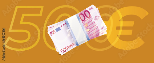 money 500 euros vector photo