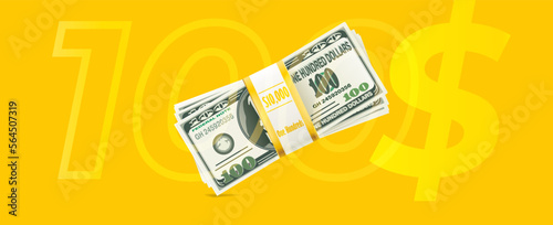 money 100 dollars vector