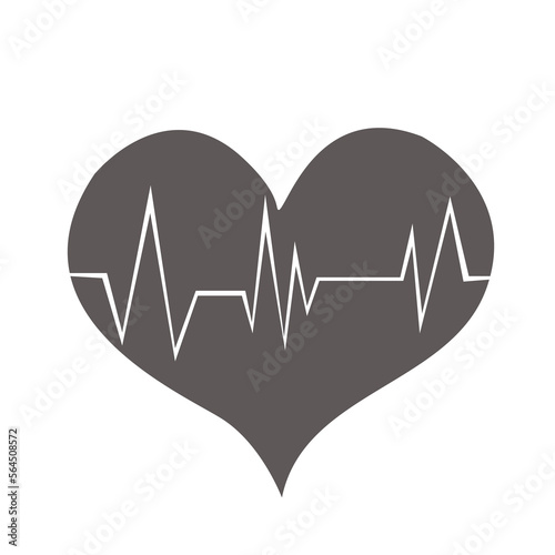 Heart pulse. Heart beat vector