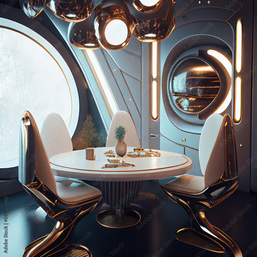 Fototapeta premium Futuristic dining room