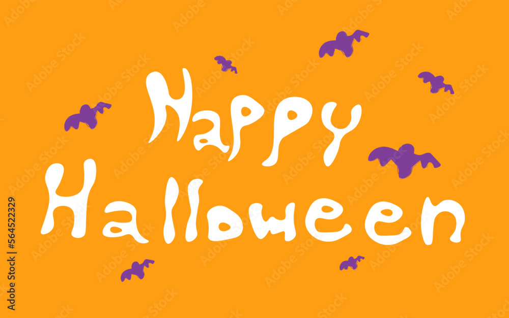 Happy Halloween logo lettering. Spooky badge design. Happy Halloween logo lettering. Spooky badge design.