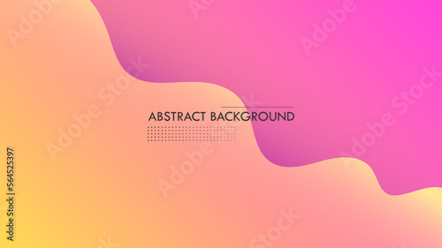 Abstract Modern Background with Fluid Liquid Wave Lines Motion Element and Orange Pink Purple Gradient Color