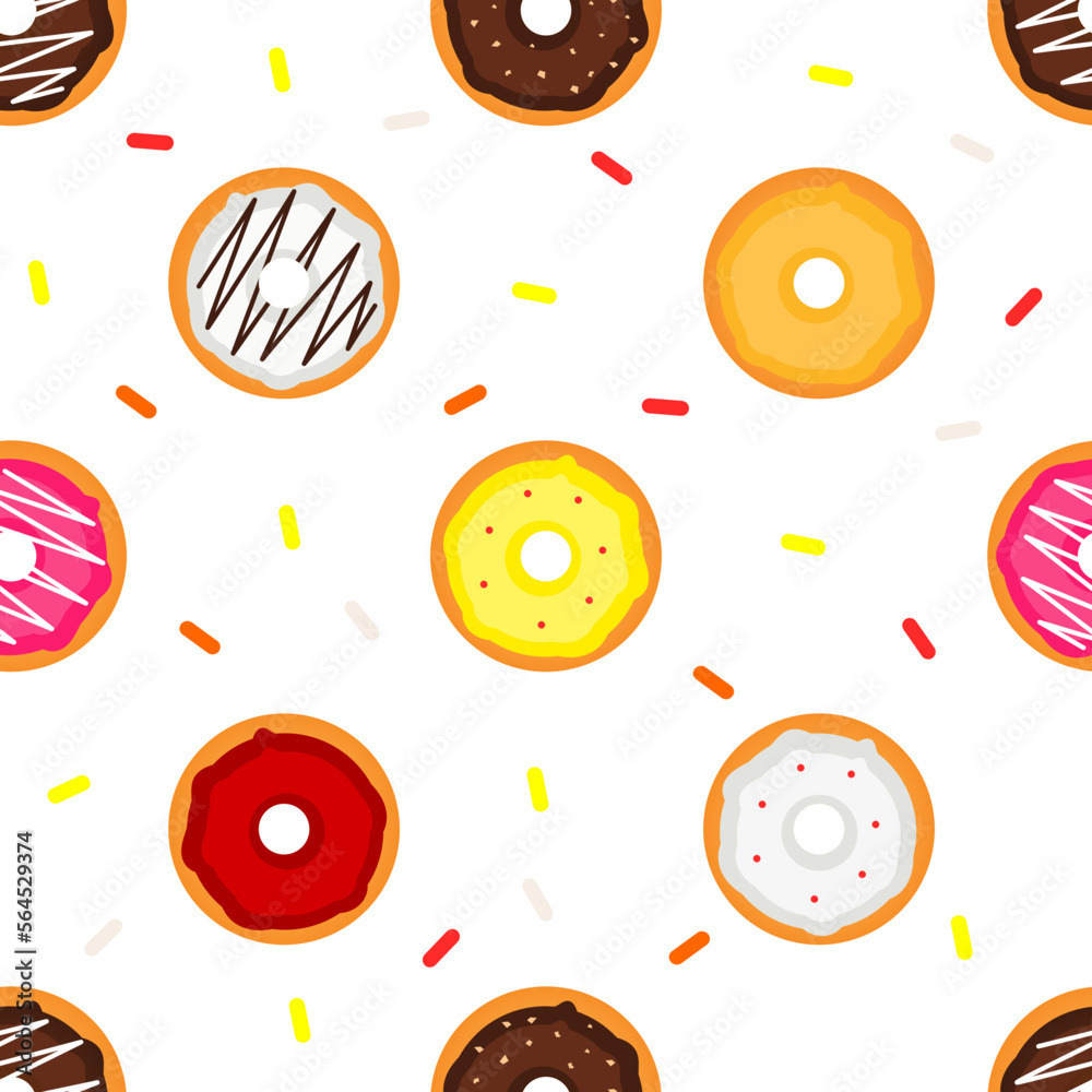 Fototapeta premium seamless pattern with donuts