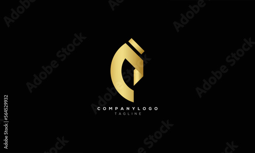 IC, CI, Abstract initial monogram letter alphabet logo design