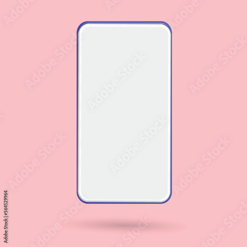 Chat bubble smartphone icon vector with purple color and pink background for your social media post or sales promotion business