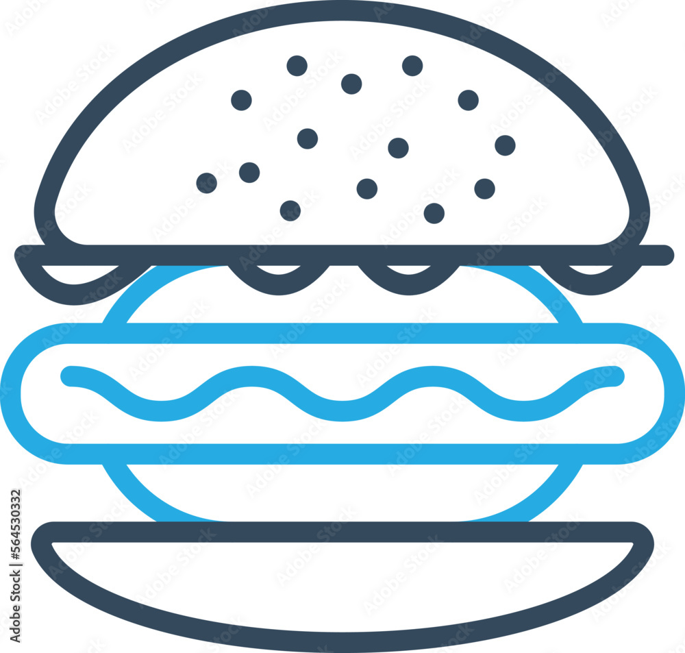 Hamburger Vector Icon

